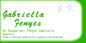 gabriella fenyes business card