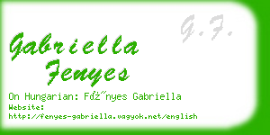 gabriella fenyes business card